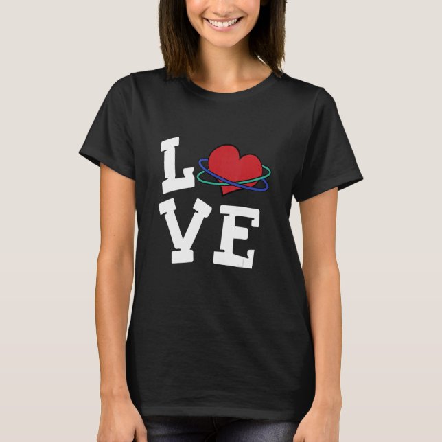 T-shirt Love Hula Hooping Training Fitness Acrobat (Devant)