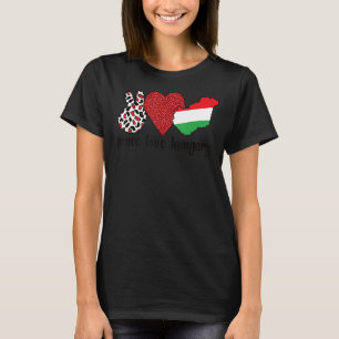 T-shirt Love Hungary Fier drapeau hongrois Racines hongroi