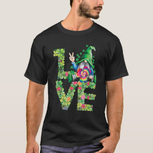 T-shirt Love Irish Gnome Tie Dye Shamrock St Patrick Day H
