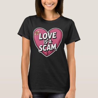 T-shirt Love Is a Scam Anti Valentine Heart