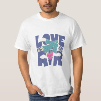 T-shirt Love Is In The Air – Cute Bird & Heart Romantic