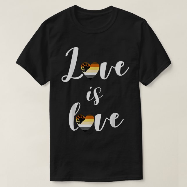 T-shirt Love is Love Flag Shirt for Bear (Design devant)