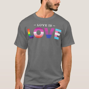 T-shirt Love Is Love Pride Month LGBT Flag Lesbian Biseual