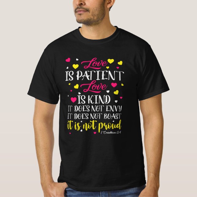 T-shirt Love Is patient love is kind (Devant)