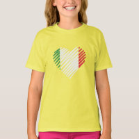 Love Italie Coeur Italia Chemise Italienne Racines