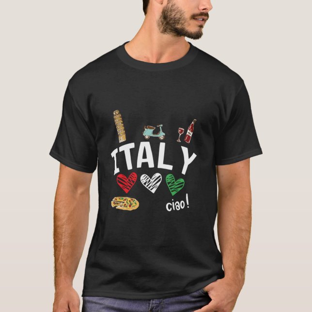T-shirt Love Italy And Everything Italian Culture (Devant)