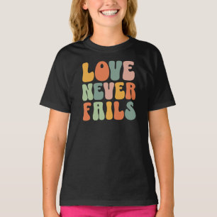 T-shirt LOVE JAMAIS ÉCHOUER BULLE Cute Typo soft Pastels