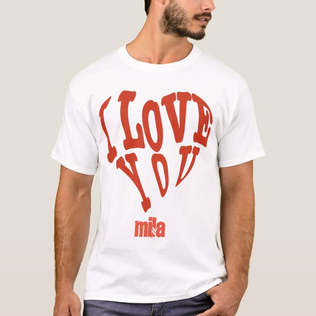 T-shirt Love Je t'aime (Devant)