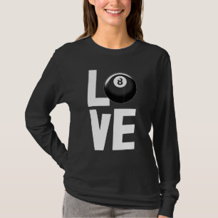 T-shirt Love Jeu S Billard Joueur Tee - shirt Jeu
