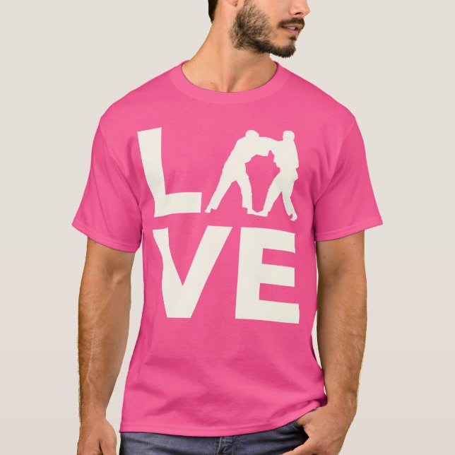 T-shirt Love Judo Silhouette (Devant)