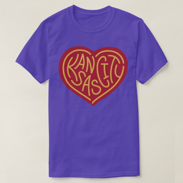 T-shirt Love KC rouge x jaune (Design devant)