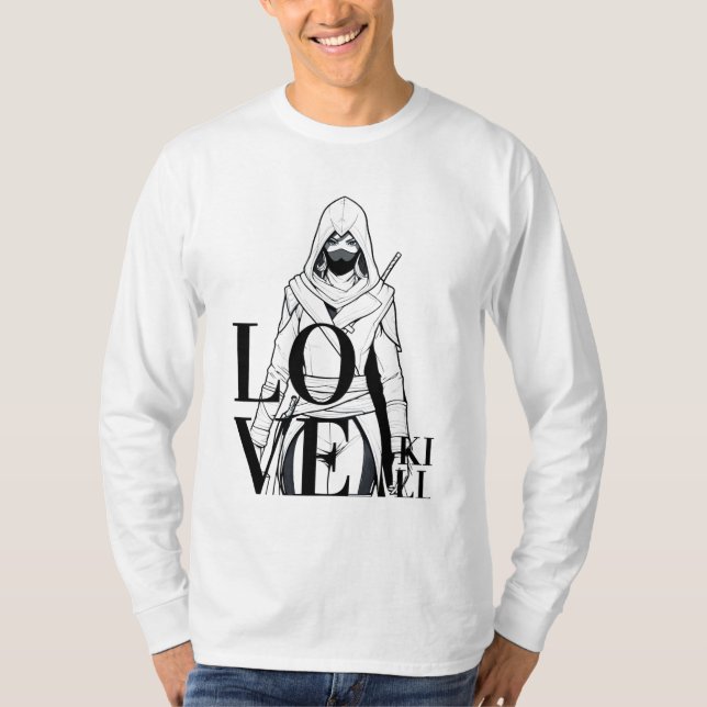 T-shirt Love Kill : Mysterious Assassin Art (Devant)