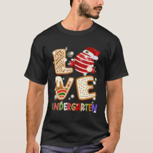 T-shirt Love Kindergarten Enseignant Étudiants Noël