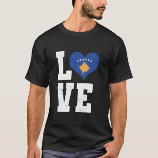 T-shirt Love Kosovo Kosova Pride Kosovë Kosovarët