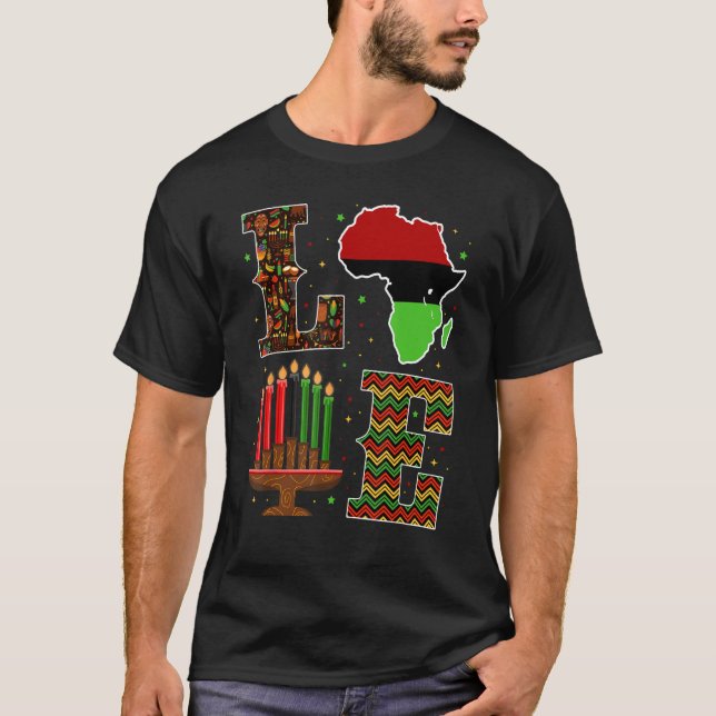 T-shirt Love Kwanzaa African American Africa Culture Kinar (Devant)