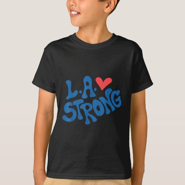 T-shirt Love La Heart Los Angeles Solide Supportive (Devant)
