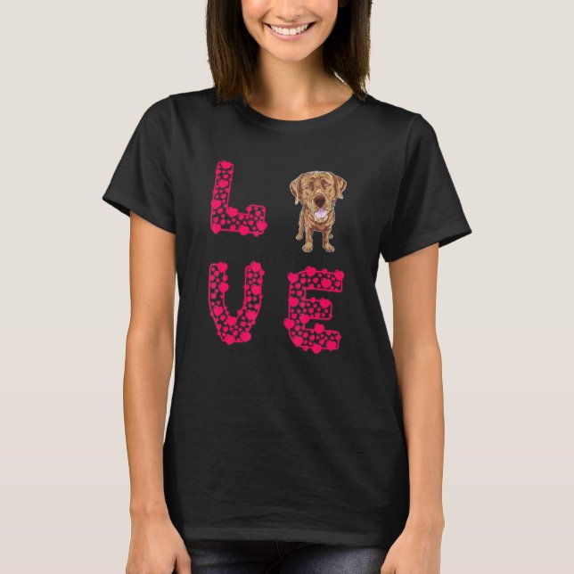 T-shirt Love Labradors Chocolate Lab Labrador (Devant)