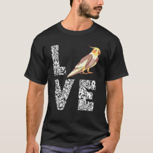 T-shirt Love Leopard Cockatiel Bird Parrot Animaux de comp