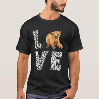 T-shirt Love Leopard Kinkajou Night Walker Kinkajou Lover