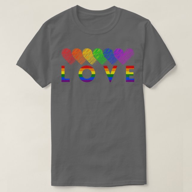 T-shirt Love LGBT2 (Design devant)
