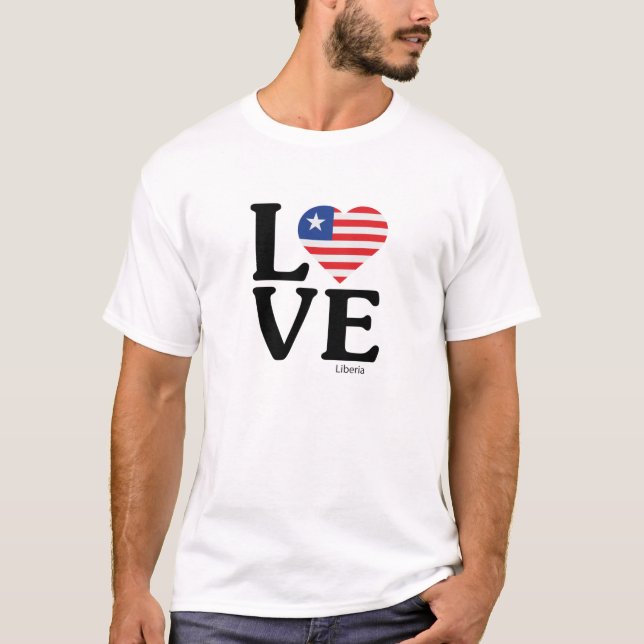 T-shirt Love Liberia (Devant)
