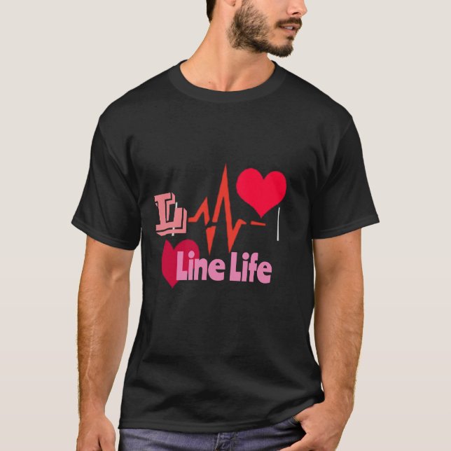 T-shirt Love Life Hard : Conception Inspirationnelle Impri (Devant)