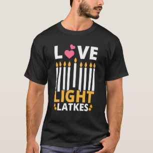 T-shirt Love Light Latkes Hanoukka Chanukah Hommes juifs f