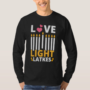 T-shirt Love Light Latkes Hanoukka Chanukah Hommes juifs f