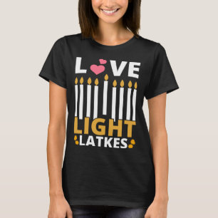 T-shirt Love Light Latkes Hanoukka Chanukah Hommes juifs f