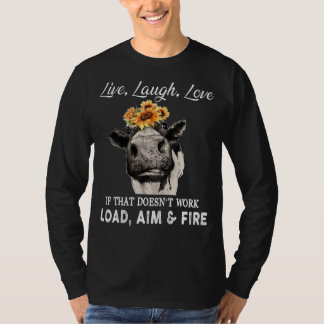 T-shirt Love Live Laugh Si ça ne marche pas Charger l'obje