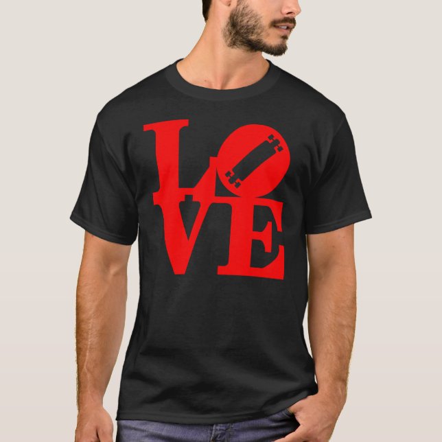 T-shirt love_longboard_red (Devant)