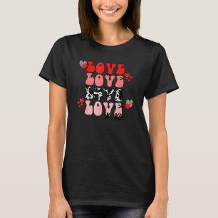T-shirt Love Love Love Love Xoxo Heureuse Sainte-Valentin 