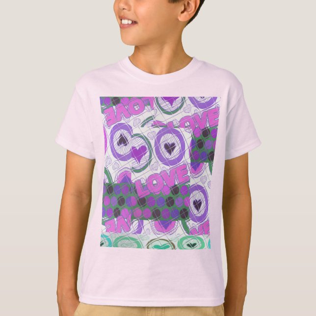 T-shirt Love lovely heartily heart sentimental feeling (Devant)