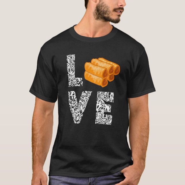 T-shirt Love Lumpia Filipina Alimentation Philippine Pinoy (Devant)