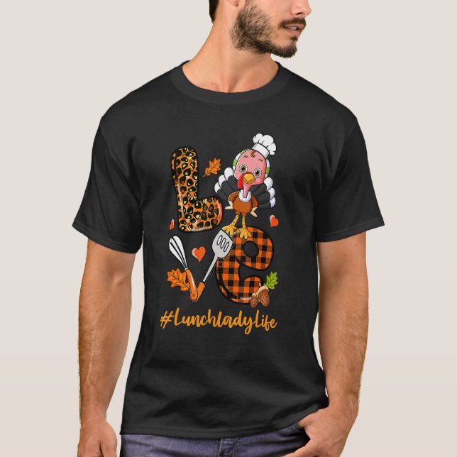 T-shirt Love Lunch Lady Leopard (Devant)
