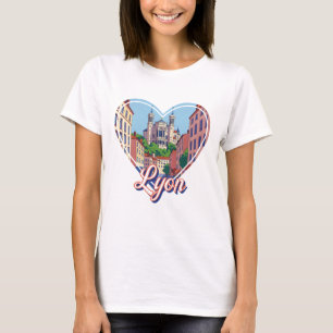 T-shirt Love Lyon France Basilique Voyage