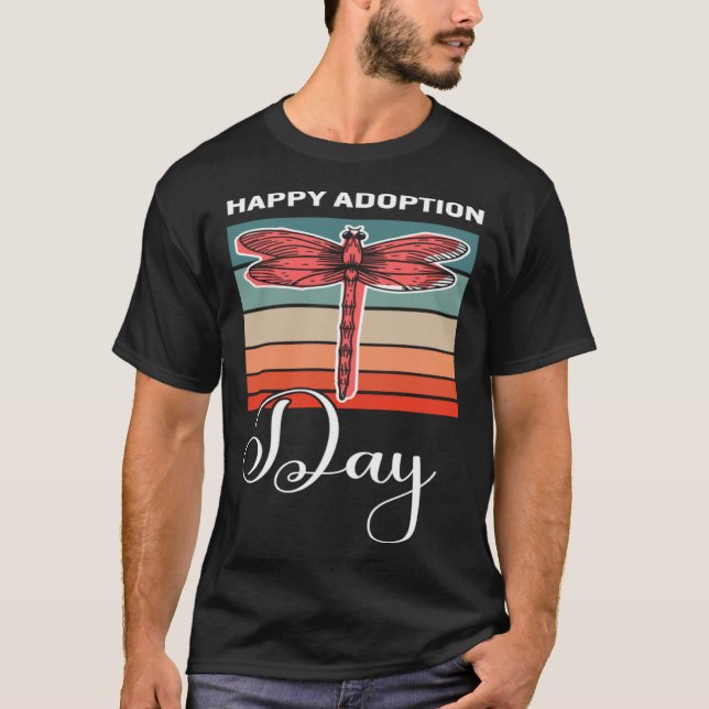 T-shirt Love Makes A Family Happy Adoption Day Retro Adopt (Devant)