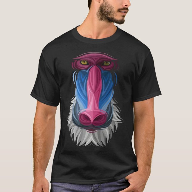 T-shirt Love Mandrill Baboon Women s  Baboon   for Girls (Devant)