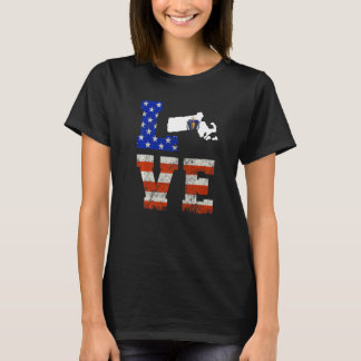 T-shirt Love Massachusetts