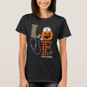 T-shirt Love Med Surg Nurse Leopard Citrouille Halloween N