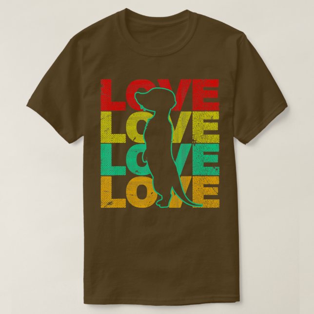 T-shirt Love Meerkat Suricate Wilderness Afrique Animaux Z (Design devant)