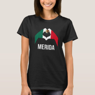 T-shirt Love Merida Mexico Vacation Mexique Drapeau 2