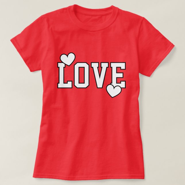 T-shirt Love Modern Minimalist and Trendy (Design devant)