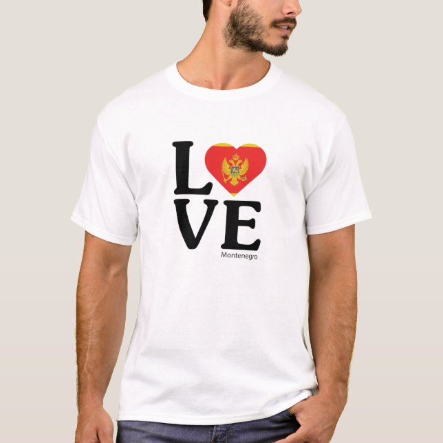 T-shirt Love Monténégro (Devant)