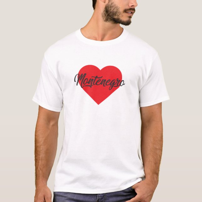 T-shirt Love Monténégro (Devant)