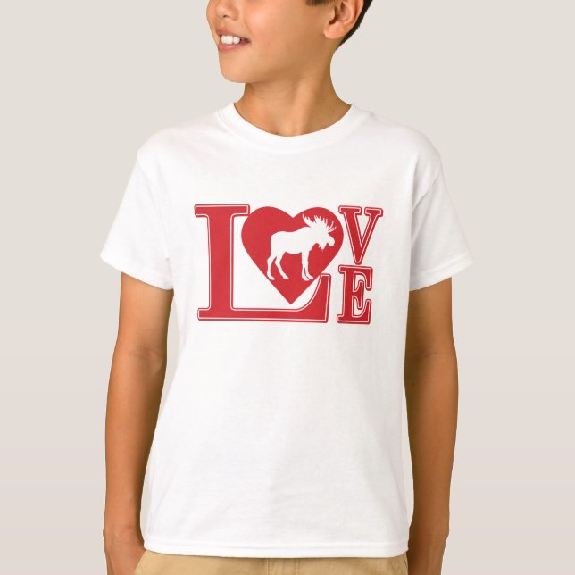 T-shirt Love Moose, Love Moose (Devant)
