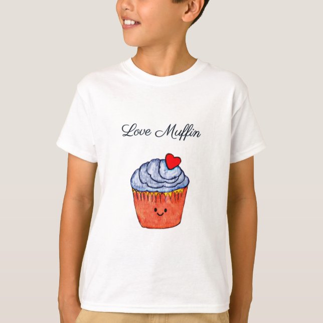 T-shirt Love Muffin Blue (Devant)