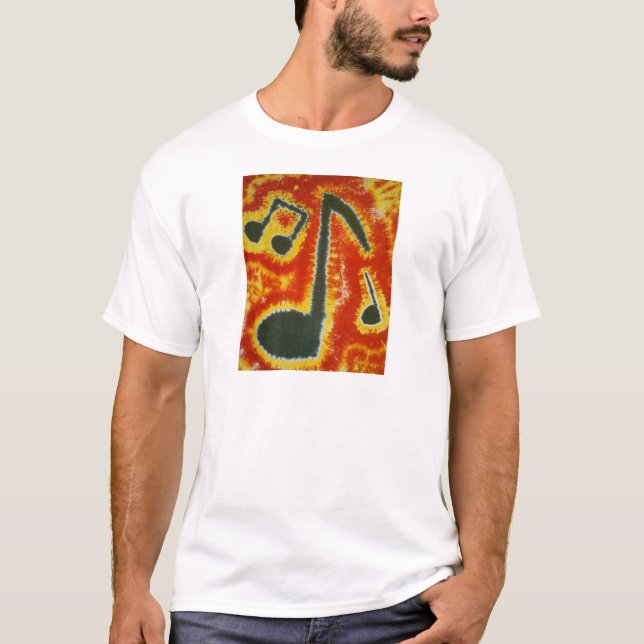 T-shirt Love Music Notes Phat Dyes Tie Dyes (Devant)