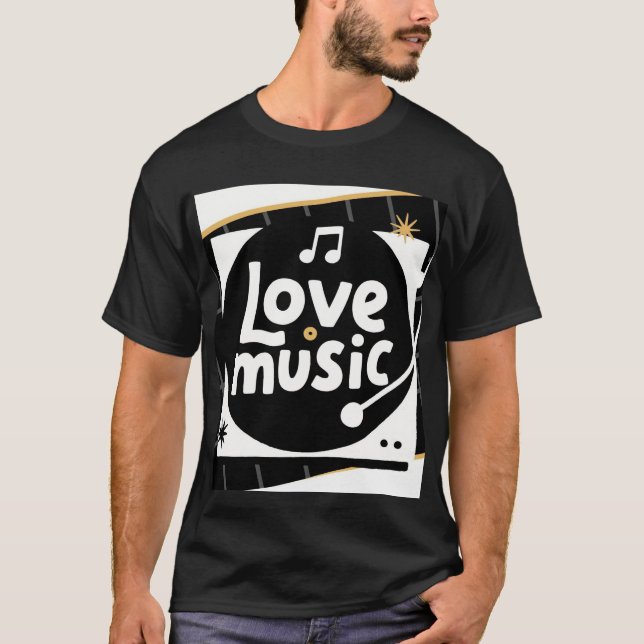 T-shirt Love Music : Spin the Joy (Devant)
