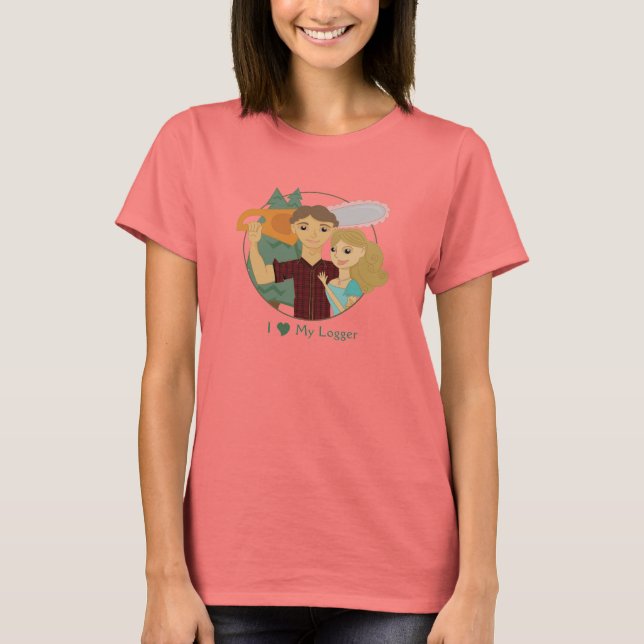 T-shirt Love My Logger Ringer Tee (Devant)